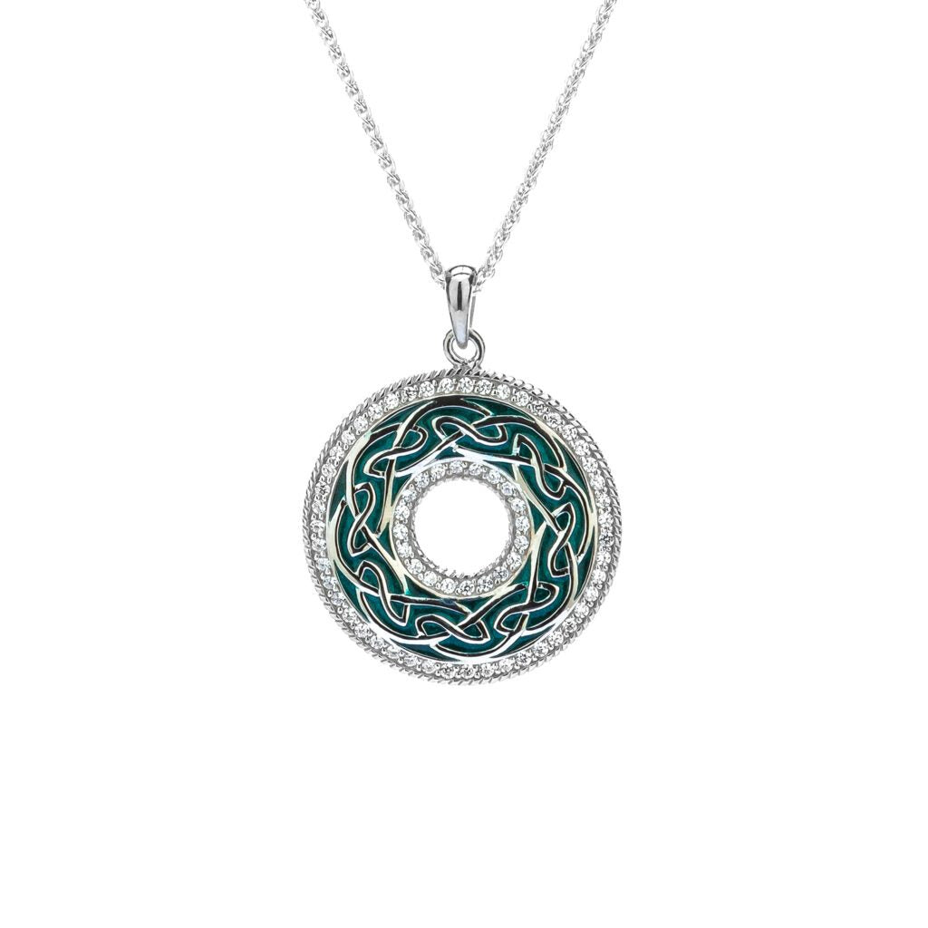 Green Sterling Silver Window to the Soul Pendant | Keith Jack