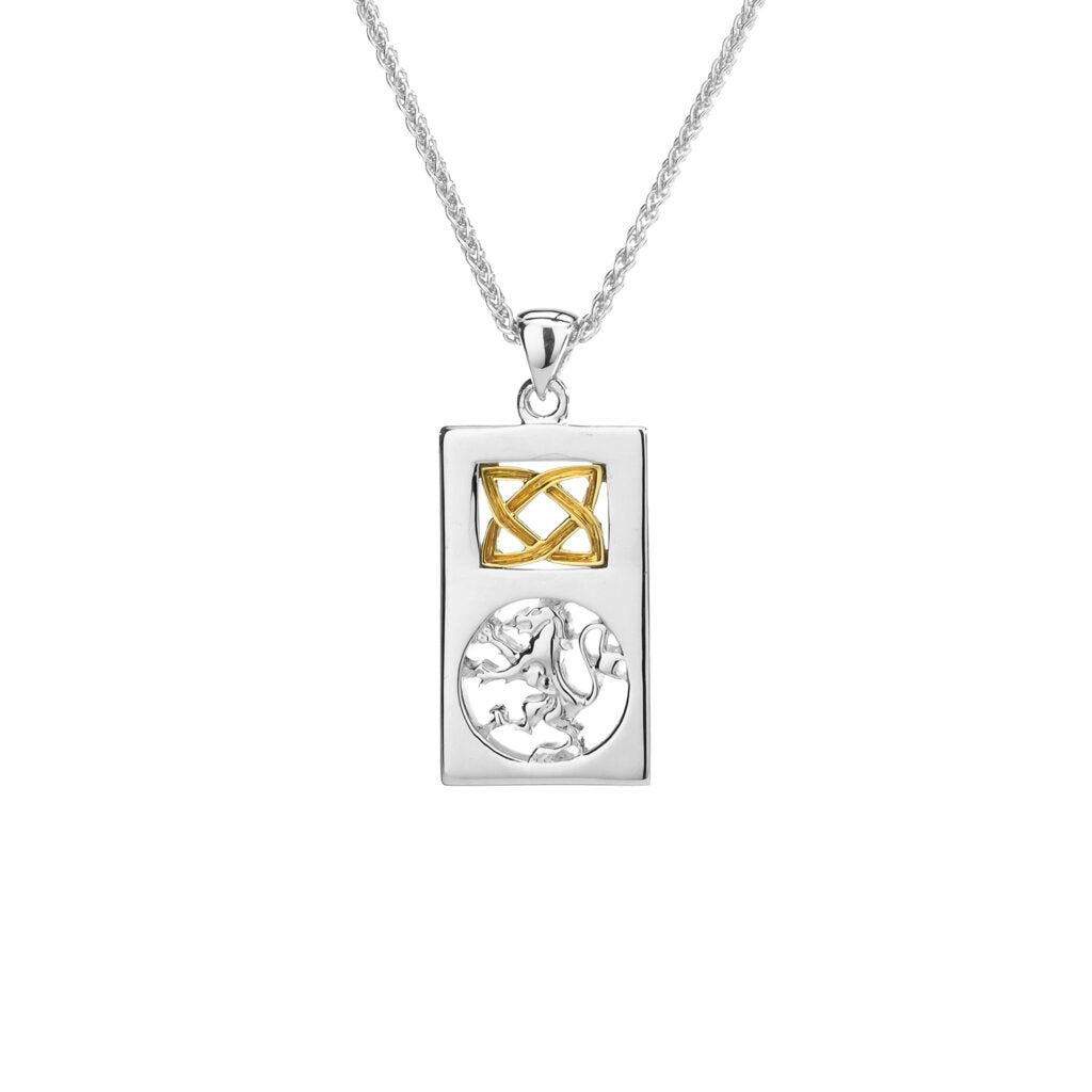 Lion Rampant Small Rectangle Pendant | Scottish Jewelry
